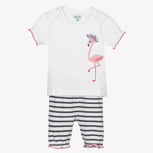 Lilly and Sid-Organic Cotton Baby Shorts Set | Childrensalon Outlet