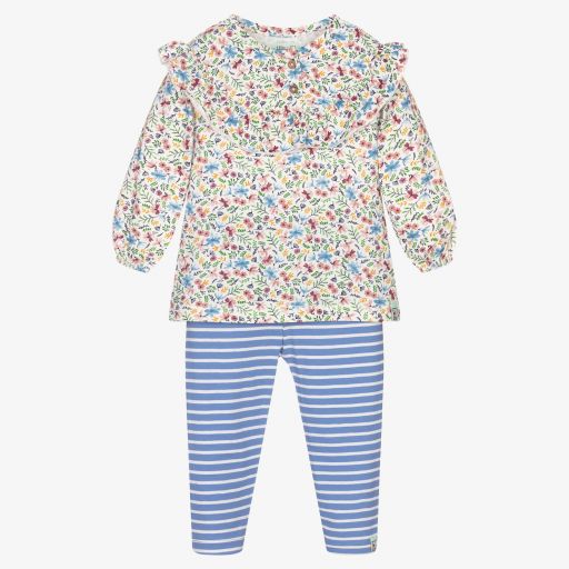 Lilly and Sid-Striped & Floral Leggings Set | Childrensalon Outlet