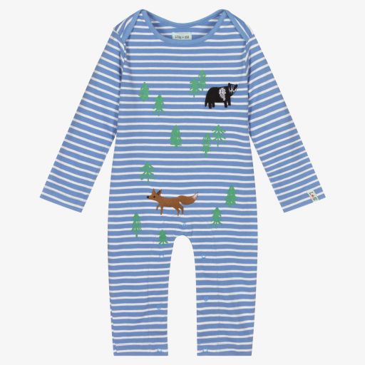Lilly and Sid-Striped Organic Cotton Romper | Childrensalon Outlet