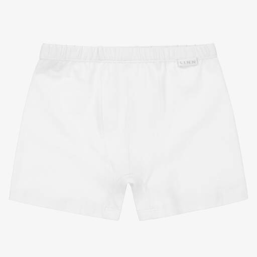 Linn-Boys White Boxer Shorts | Childrensalon Outlet