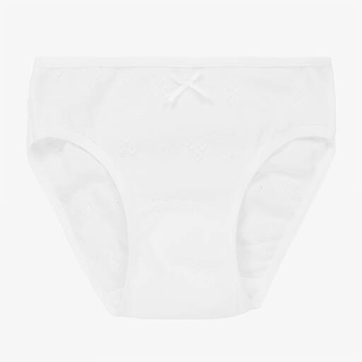 Linn-Girls Ivory Cotton Knickers | Childrensalon Outlet