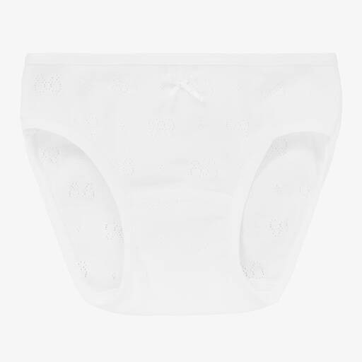 Linn-Girls White Cotton Knickers | Childrensalon Outlet