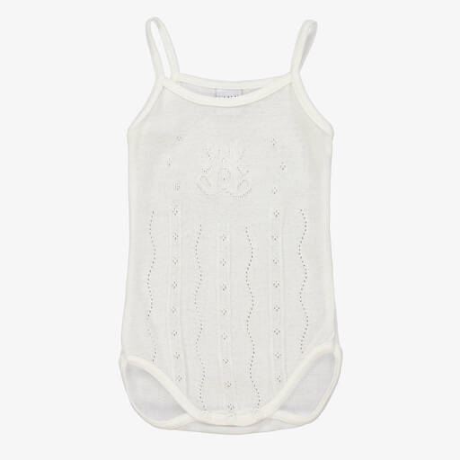 Linn-Ivory Cotton Knit Bodyvest | Childrensalon Outlet