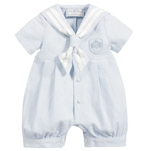Little Darlings-Combi-short bleu en coton Bébé | Childrensalon Outlet