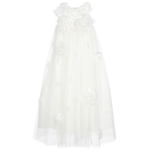 Little Darlings Occasion-Ivory Silk Ceremony 'Valentina' Gown | Childrensalon Outlet