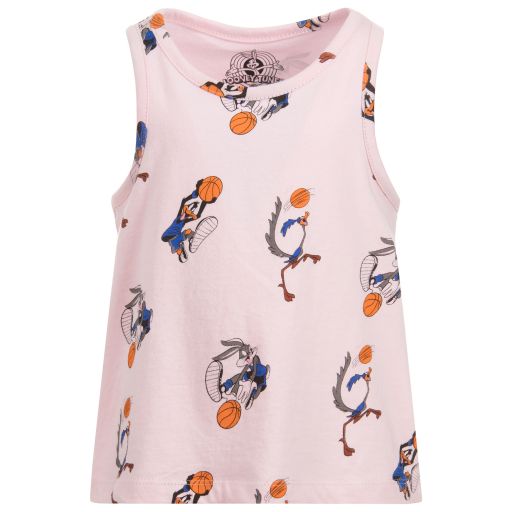 Little Eleven Paris-Girls Pink Bugs Bunny Vest Top | Childrensalon Outlet