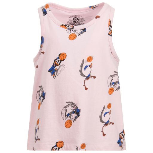 Little Eleven Paris-توب 'باغز باني' قطن لون زهري للبنات  | Childrensalon Outlet