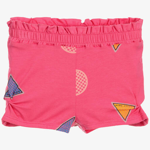 LITTLE MARC JACOBS-Baby Girls Pink Cotton Shorts | Childrensalon Outlet