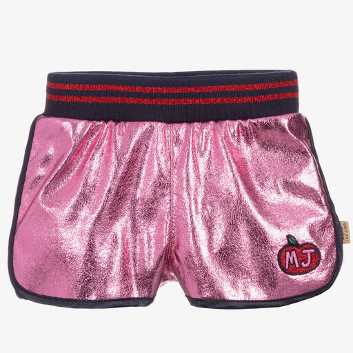 LITTLE MARC JACOBS-Pink Faux Leather Shorts | Childrensalon Outlet