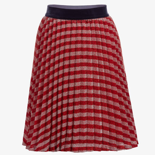LITTLE MARC JACOBS-Red & Pink Striped Skirt | Childrensalon Outlet