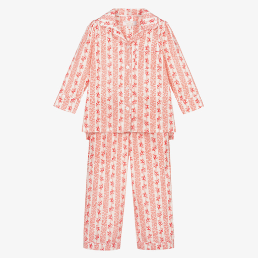 LiTTLE YOLKE-Pyjama rouge en coton Fille | Childrensalon Outlet