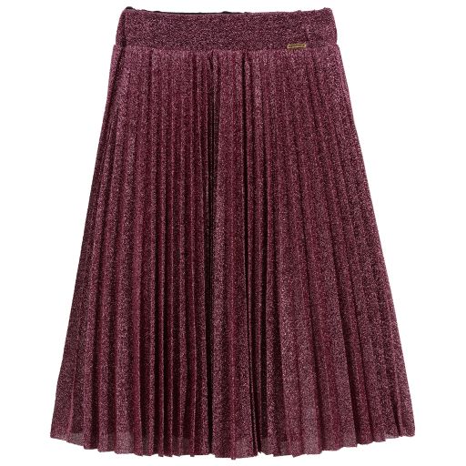 Loredana Ле Беллиссиме-Glittery Pink Pleated Skirt | Childrensalon Outlet