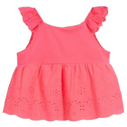 Losan-Baby Girls Pink Cotton Top | Childrensalon Outlet
