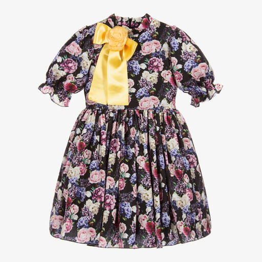 Love Made Love-Girls Floral Chiffon Dress | Childrensalon Outlet