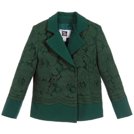 Love Made Love-Girls Green Lace Jacket | Childrensalon Outlet