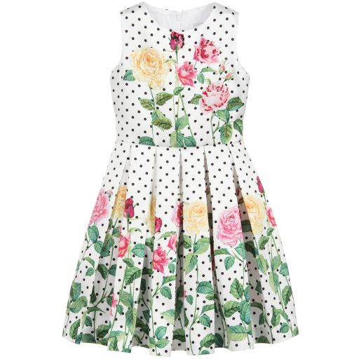 Love Made Love-Girls Satin Roses Dress | Childrensalon Outlet