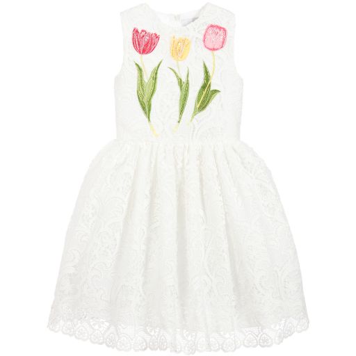 Love Made Love-White Lace Tulip Dress | Childrensalon Outlet