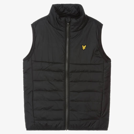 Lyle & Scott-Boys Black Padded Gilet | Childrensalon Outlet