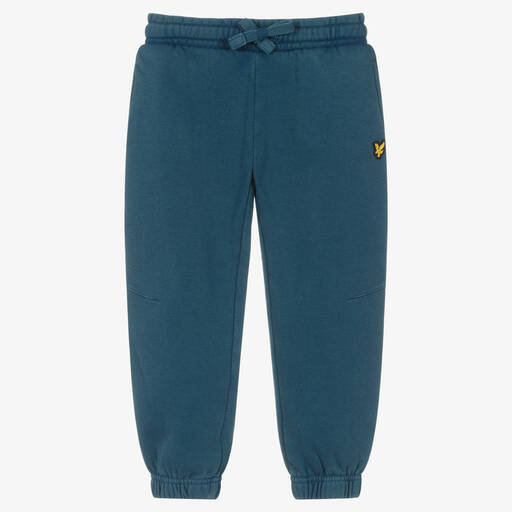 Lyle & Scott-Boys Blue Cotton Logo Joggers | Childrensalon Outlet