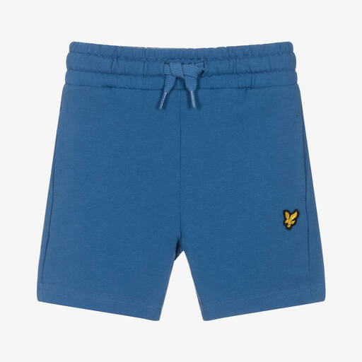Lyle & Scott-Boys Blue Cotton Logo Shorts | Childrensalon Outlet