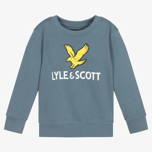 Lyle & Scott-Boys Blue Cotton Sweatshirt | Childrensalon Outlet