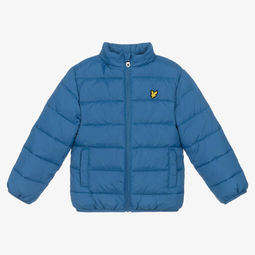 Lyle & Scott-Boys Blue Padded Puffer Jacket | Childrensalon Outlet