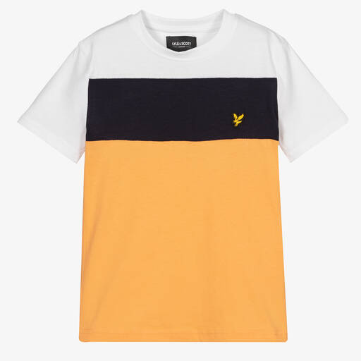 Lyle & Scott-Boys Colourblock Cotton T-Shirt | Childrensalon Outlet