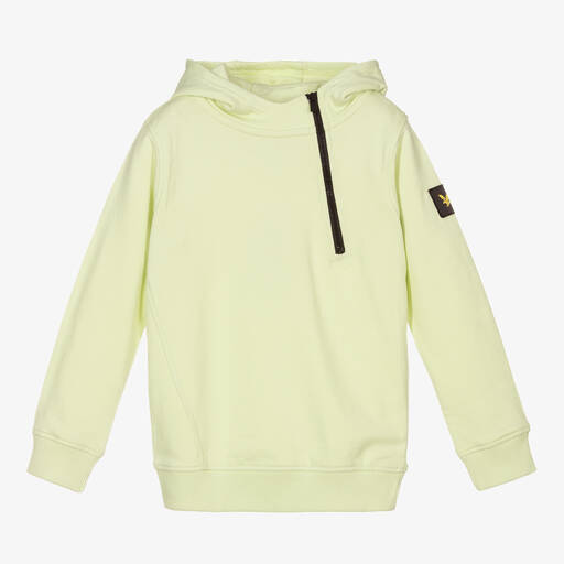 Lyle & Scott-Boys Green Cotton Hoodie | Childrensalon Outlet