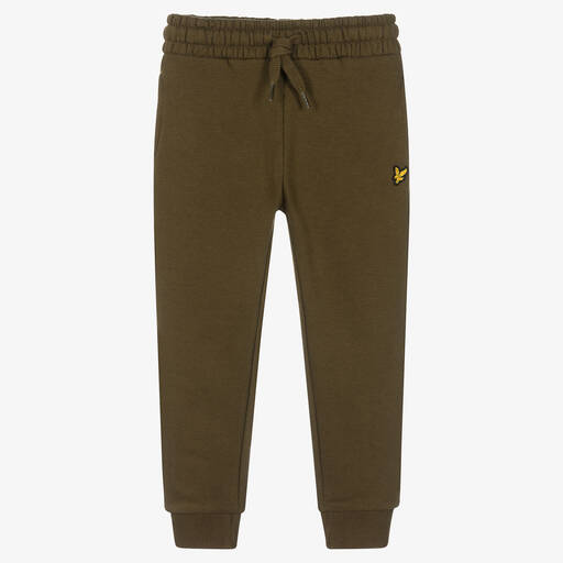 Lyle & Scott-Boys Green Cotton Logo Joggers | Childrensalon Outlet