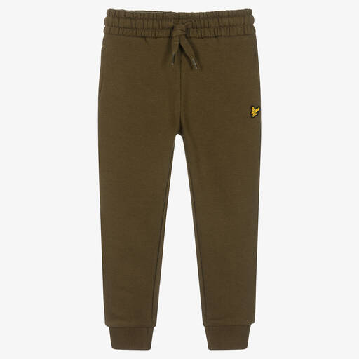 Lyle & Scott-Boys Green Cotton Logo Joggers | Childrensalon Outlet