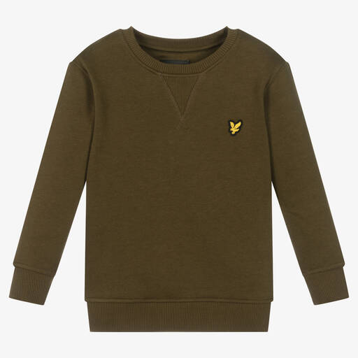 Lyle & Scott-Boys Green Cotton Logo Sweatshirt | Childrensalon Outlet