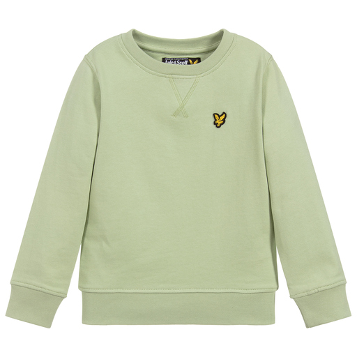 Lyle & Scott-Boys Green Cotton Sweatshirt | Childrensalon Outlet