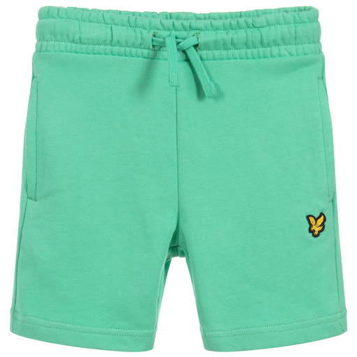 Lyle & Scott-Boys Green Jersey Shorts | Childrensalon Outlet