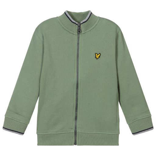 Lyle & Scott-Boys Green Zip-up Top | Childrensalon Outlet