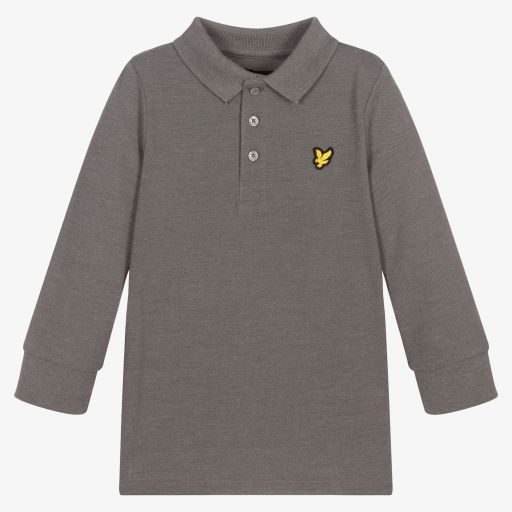 Lyle & Scott-Boys Grey Cotton Polo Shirt | Childrensalon Outlet