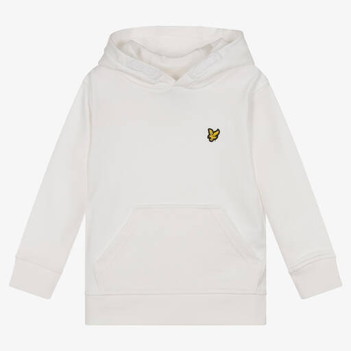 Lyle & Scott-Boys Ivory Cotton Logo Hoodie | Childrensalon Outlet