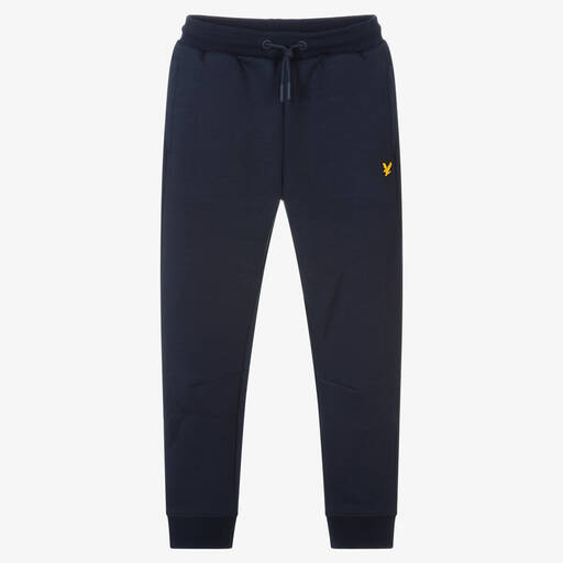 Lyle & Scott-Boys Navy Blue Cotton Joggers | Childrensalon Outlet