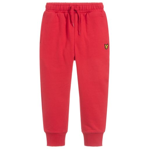 Lyle & Scott-Red Cotton Joggers | Childrensalon Outlet