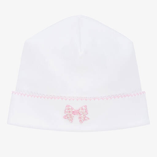 Magnolia Baby-Baby Girls White Gingham Bows Hat | Childrensalon Outlet