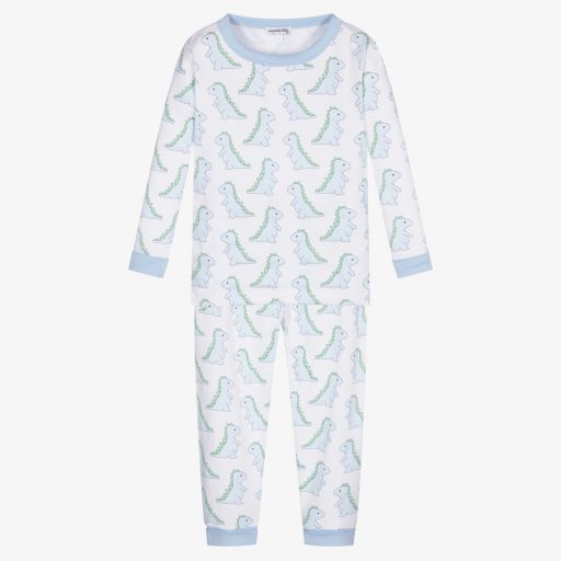 Magnolia Baby-Голубая пижама с динозаврами для мальчиков | Childrensalon Outlet