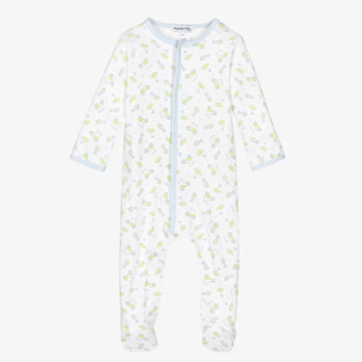 Magnolia Baby-Boys White Cotton On The Green Babygrow | Childrensalon Outlet