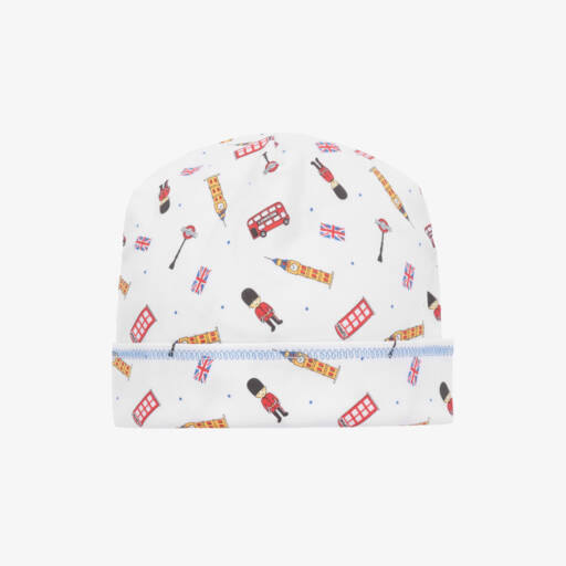 Magnolia Baby-Boys White London Print Hat | Childrensalon Outlet