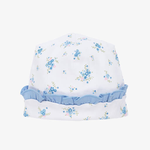 Magnolia Baby-Girls Blue Samantha Floral Hat | Childrensalon Outlet