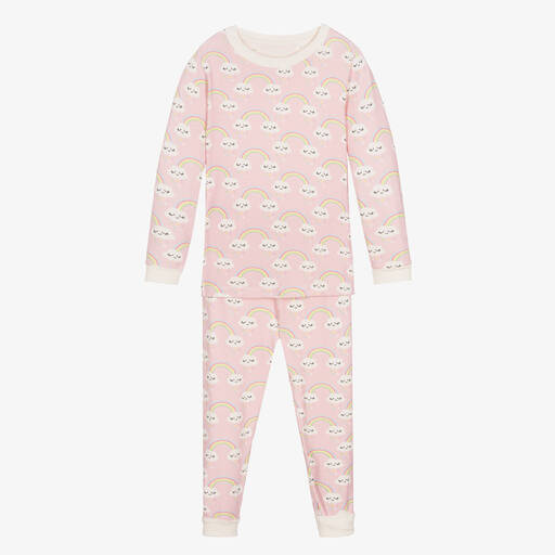 Magnolia Baby-Girls Pink Rainbow Long Pyjamas | Childrensalon Outlet