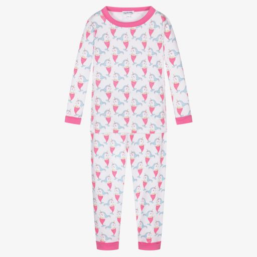 Magnolia Baby-Girls White Maid Pyjamas | Childrensalon Outlet