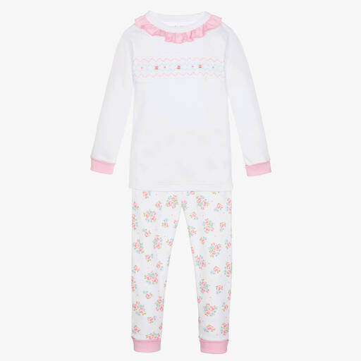 Magnolia Baby-Girls White Smocked Annalise's Classics Pyjamas | Childrensalon Outlet