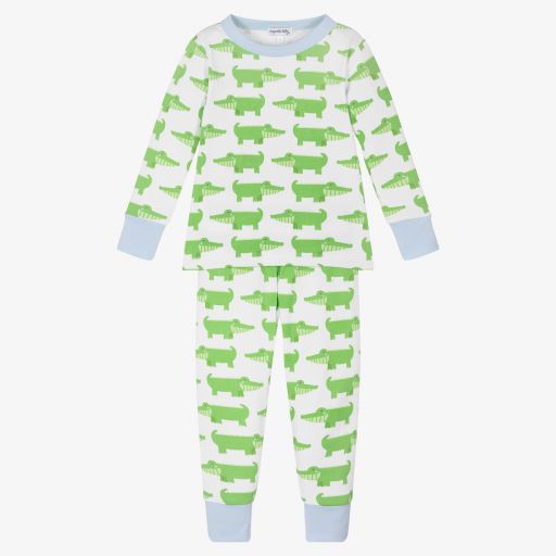 Magnolia Baby-Pima Cotton Alligator Pyjamas | Childrensalon Outlet