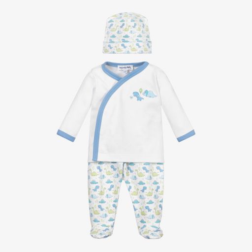 Magnolia Baby-Pima Cotton Babygrow Set | Childrensalon Outlet