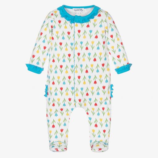 Magnolia Baby-بيبي غرو قطن بيما لون أبيض للمولودات | Childrensalon Outlet