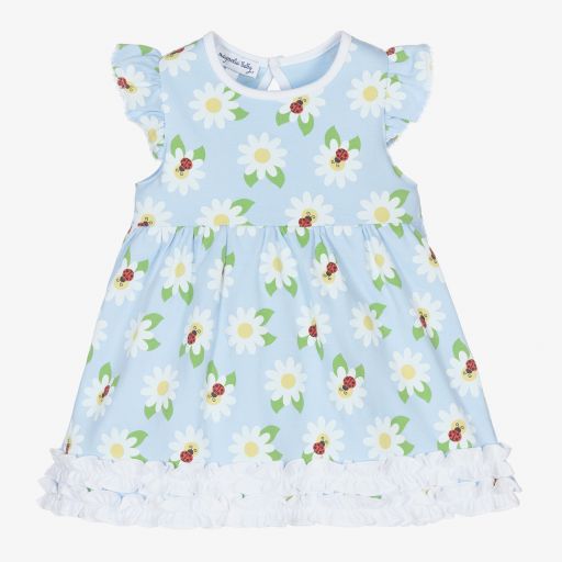 Magnolia Baby-Pima Cotton Daisy Dress Set | Childrensalon Outlet
